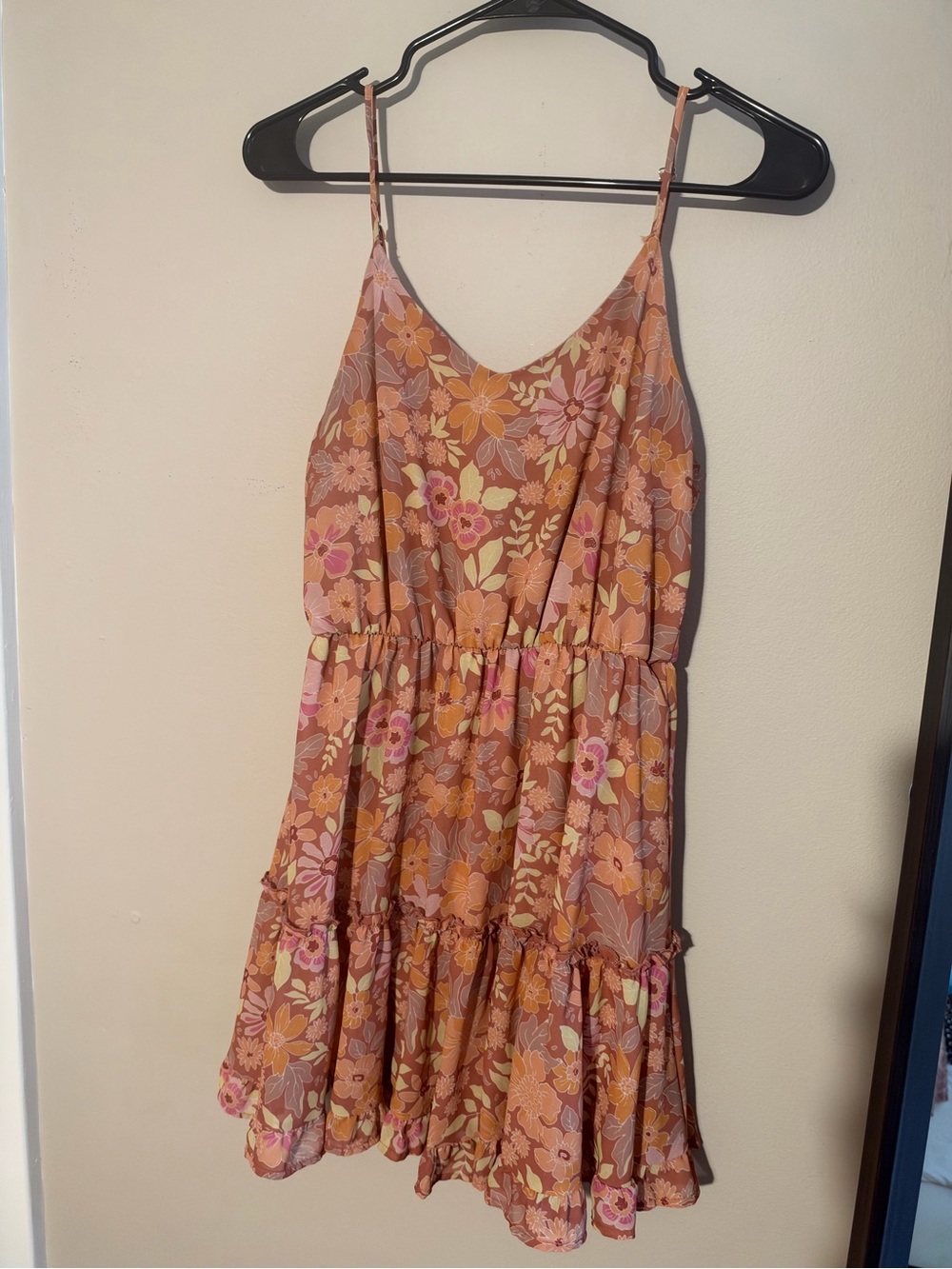 Altar’d Floral Sundress - Pink & Orange